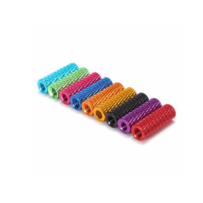 Xiamen Samtyco Customize CNC Machining Knurled Standoff Aluminum Spacer With Anodize