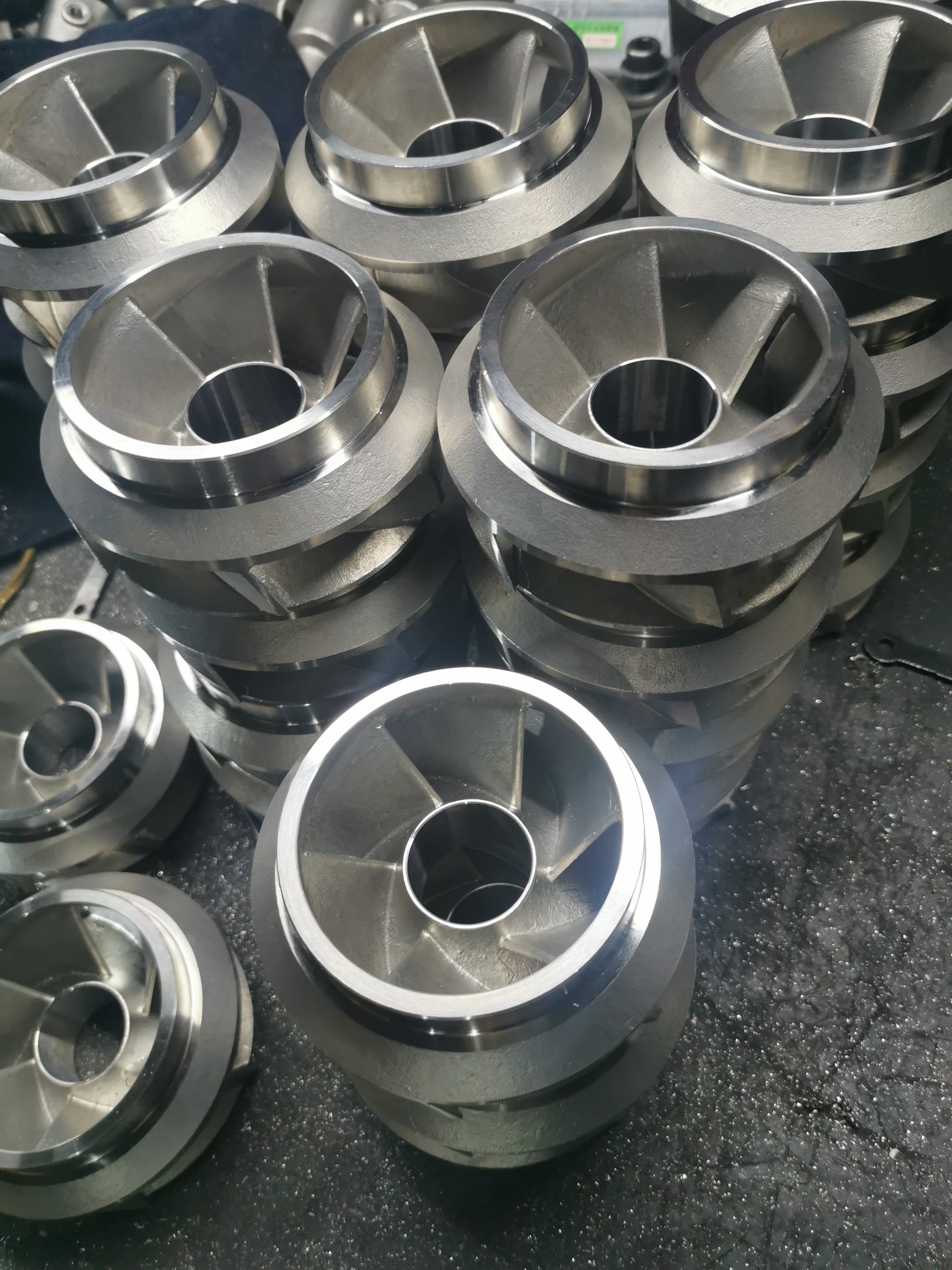 Metal customized cnc machining lathing services stainless steel full auto impeller
