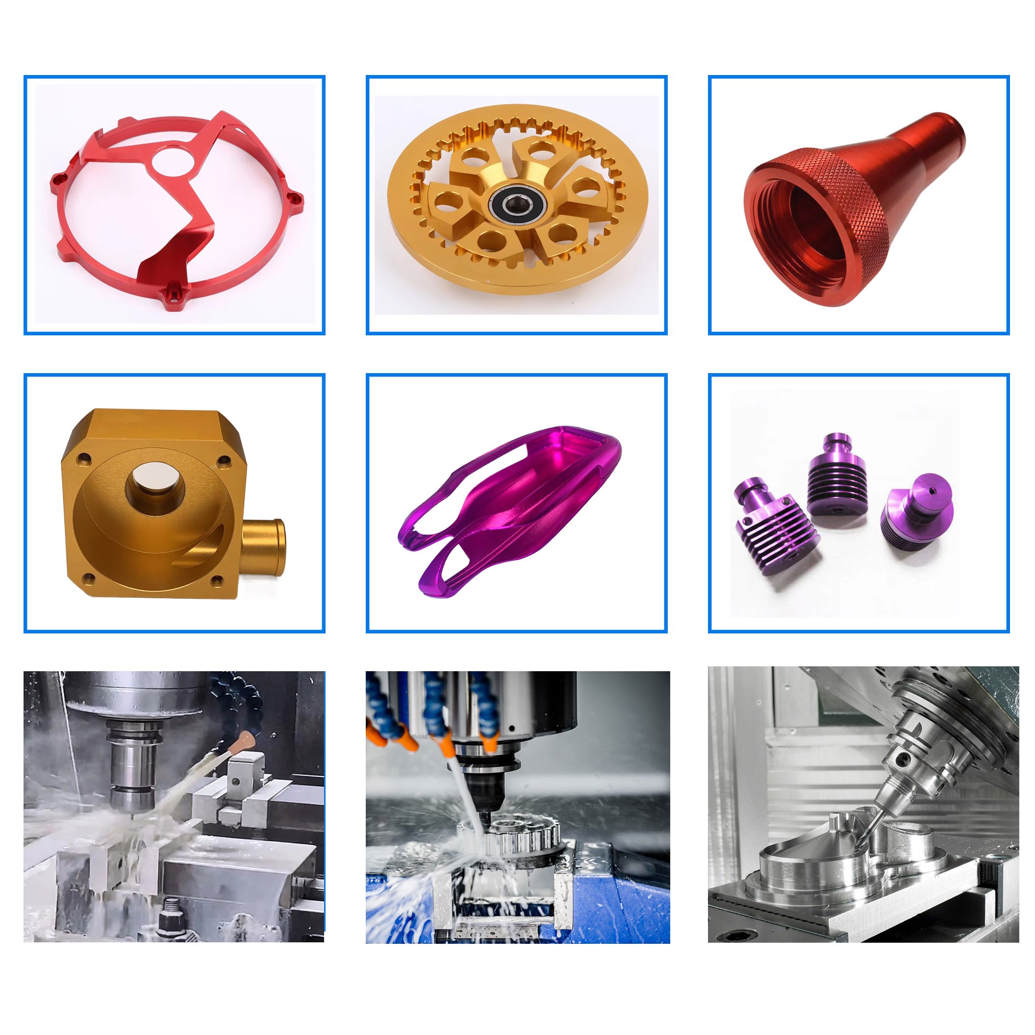 Cheap Products Metal Automotive Aluminum Milling Prototype Cnc Machining Service With Anodizing