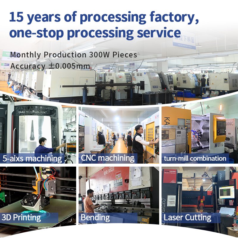 3/4/5 axis precision CNC machining parts Anodized aluminum CNC machining services