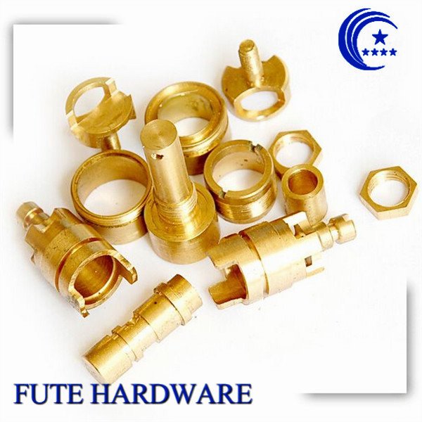 cnc brass lathe turning machine mechanical parts / brass cnc machining parts