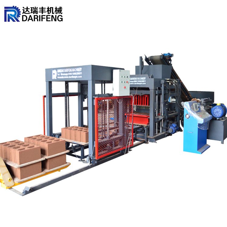 Paver Interlocking Hollow Brick Molding Machine production line automatic QT4-18 Hydraulic Press Concrete Block Making Machine
