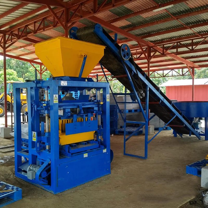 Qt4-24 Concrete Block Machine Price Interlocking Automatic Brick Making Machinery