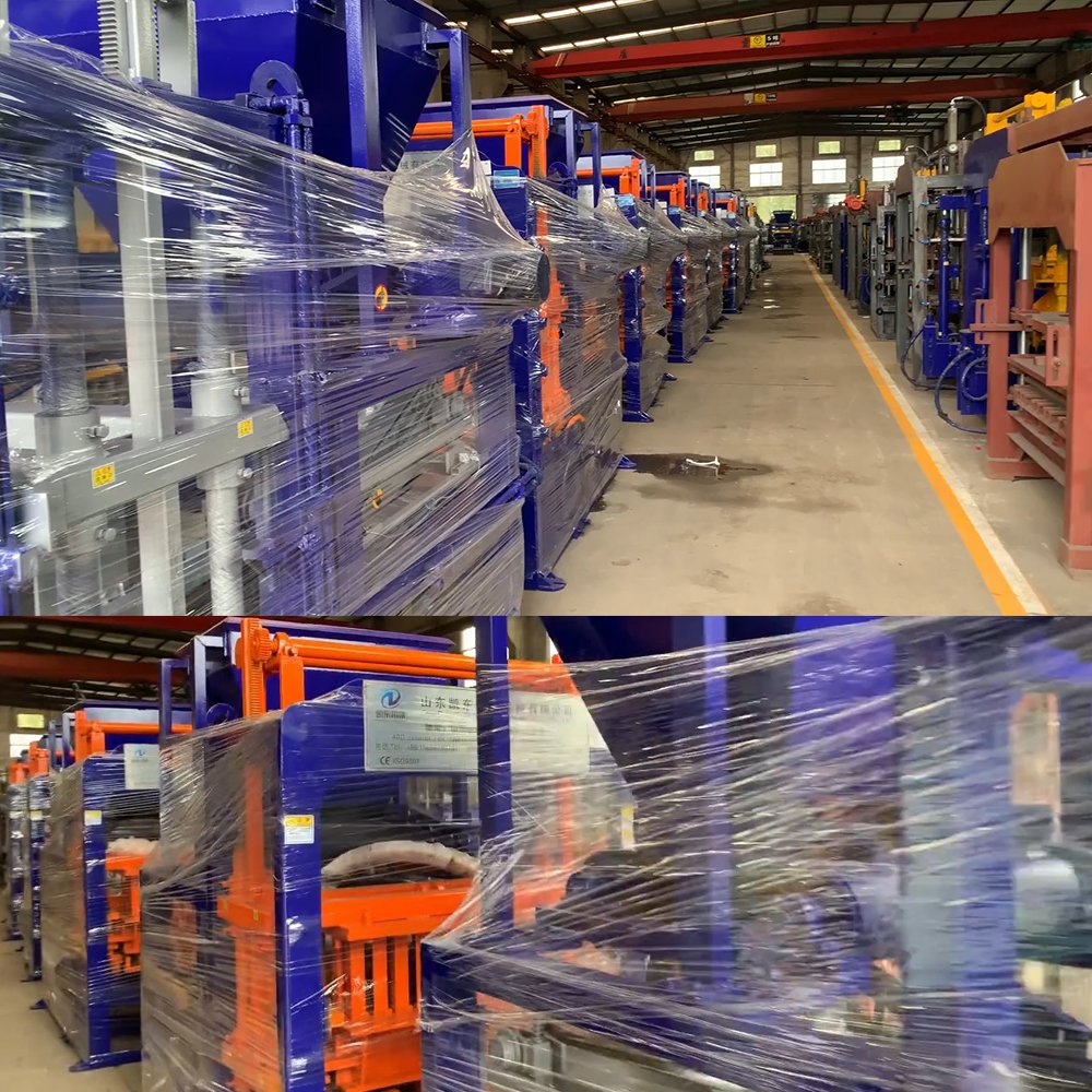 Kaidong QT4-15 fully automatic paving hollow block machinery vibration concrete block maker cement bricks making machines