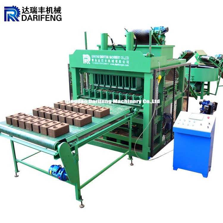 DF7-10 Automatic clay soil interlocking brick making machine press ecological bricks compressed earth blocks machines
