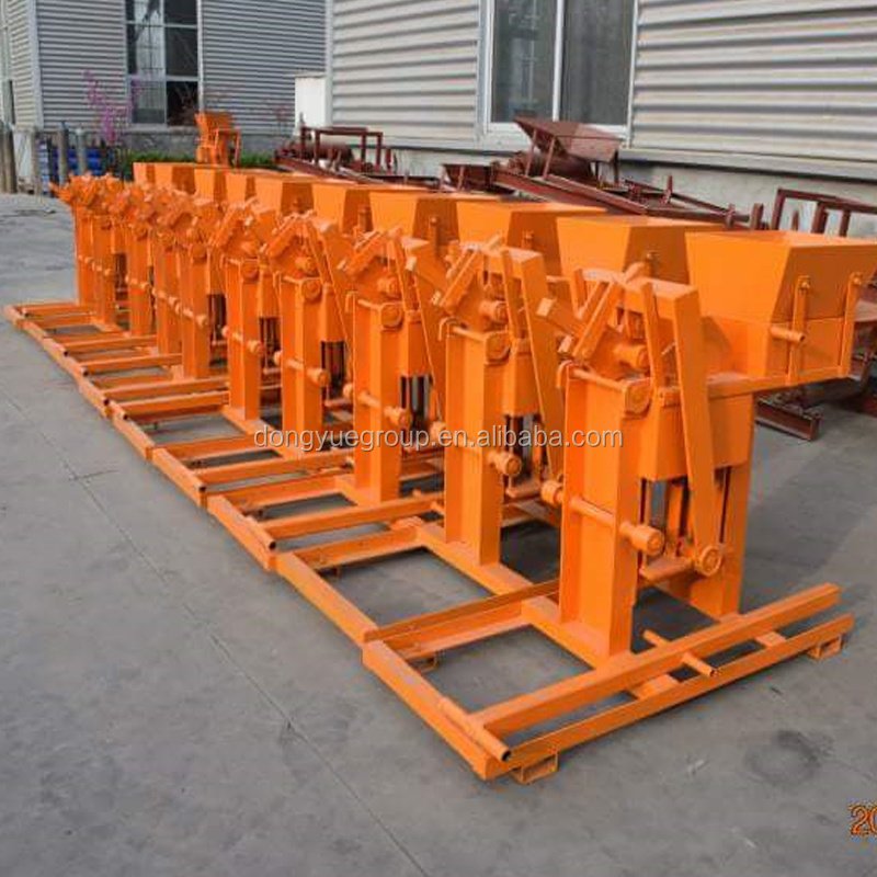 QTS2-40 small economical manual clay block/ brick making machine for family use