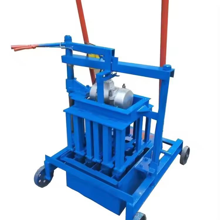 Mini Mobile Portable Manual Hollow Cement Fly Ash Block Bricks Making Machinery Brick Block Maker Making Machine Lowest Price