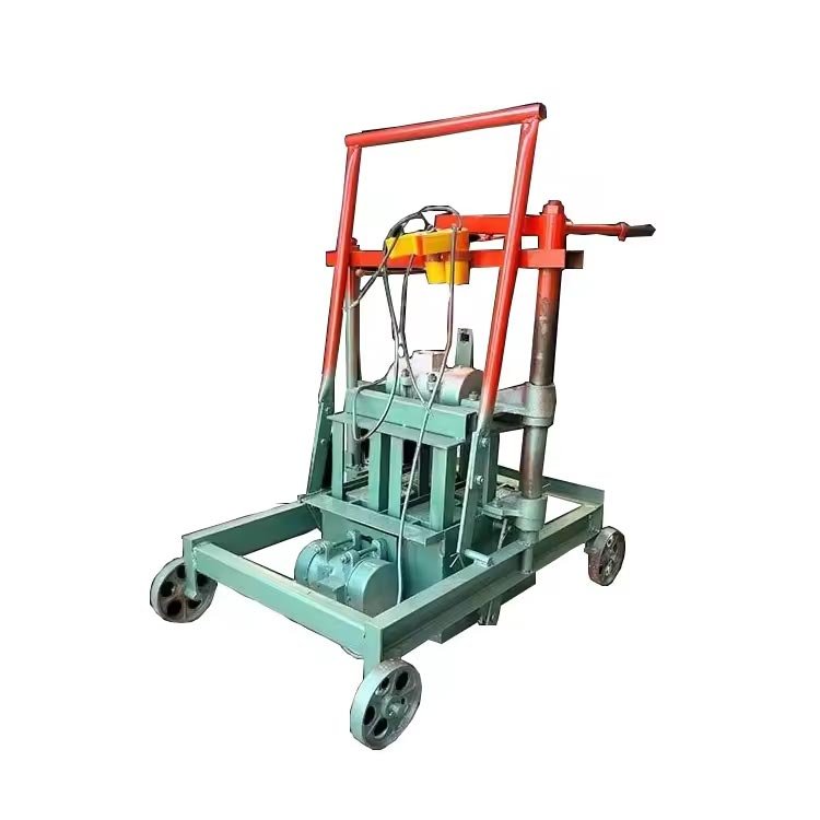 Mini Mobile Portable Manual Hollow Cement Fly Ash Block Bricks Making Machinery Brick Block Maker Making Machine Lowest Price