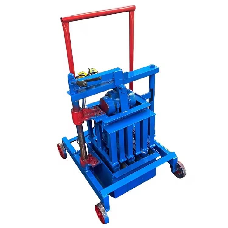 Mini Mobile Portable Manual Hollow Cement Fly Ash Block Bricks Making Machinery Brick Block Maker Making Machine Lowest Price