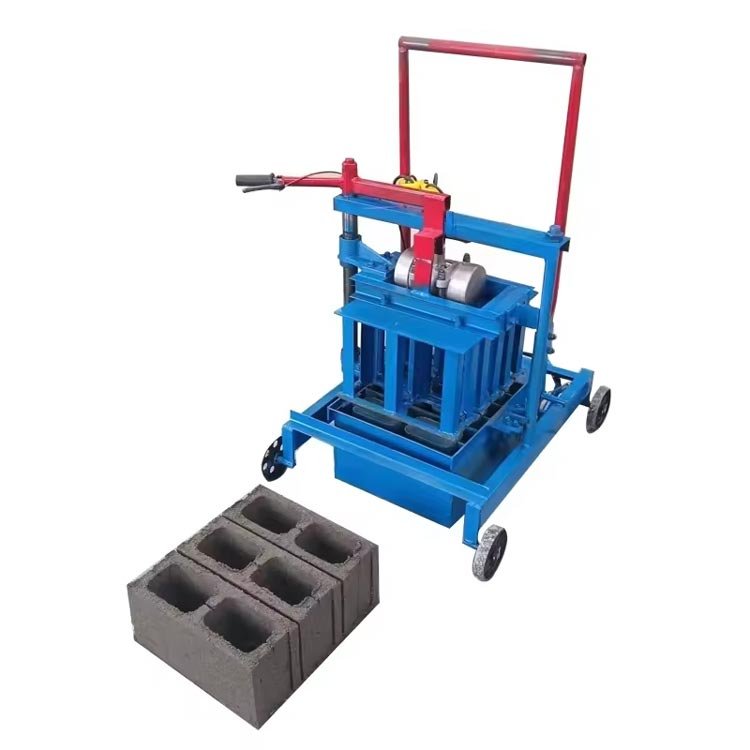 Mini Mobile Portable Manual Hollow Cement Fly Ash Block Bricks Making Machinery Brick Block Maker Making Machine Lowest Price