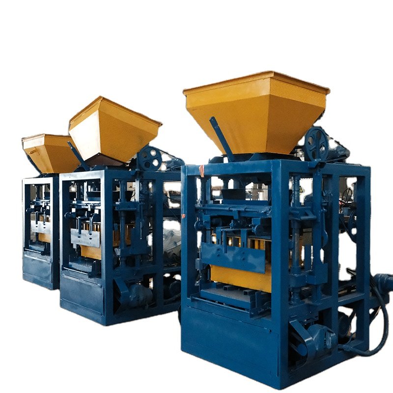manual QT4-24 small manual concrete cement block brick making machine for sale in Uganda