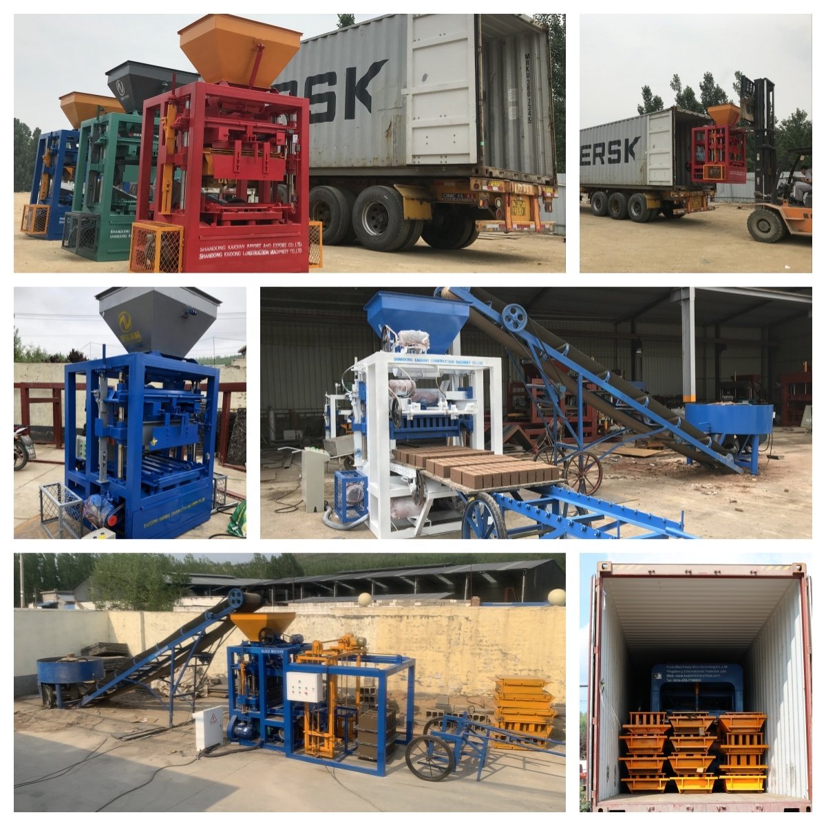 Kaidong High-Capacity Automatic Concrete Paver Block Maker Economical Cement Brick Production PLC Engine Pump Vibration Bearing