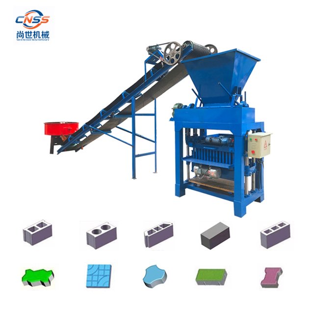 concrete hollow block production line semi-automatic brick making machinery