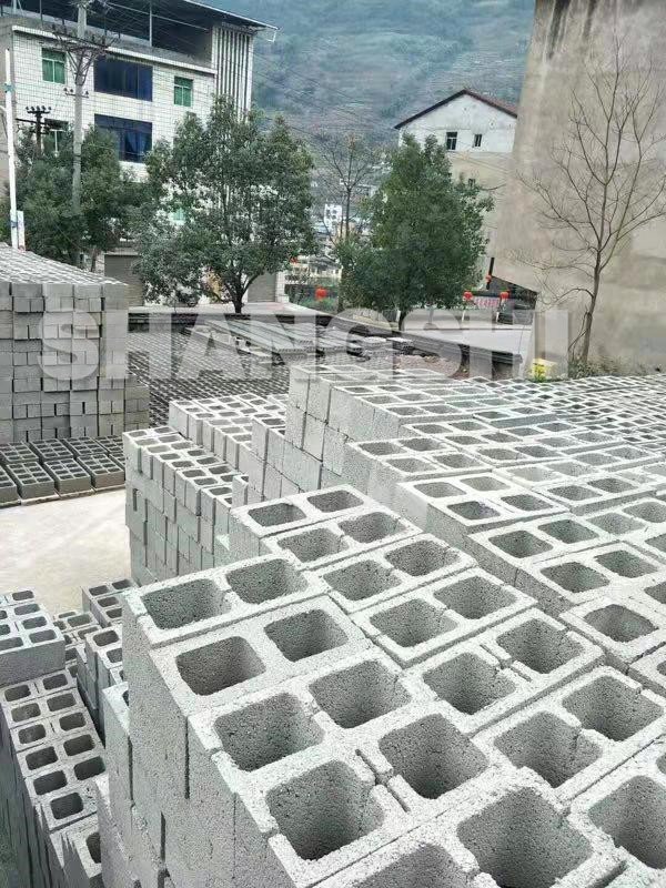 concrete hollow block production line semi-automatic brick making machinery