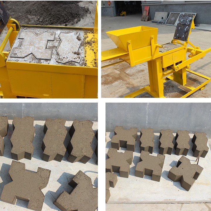 WT2-40 Manual Clay Interlocking Block Making Machine Simple Clay Brick Making Machine