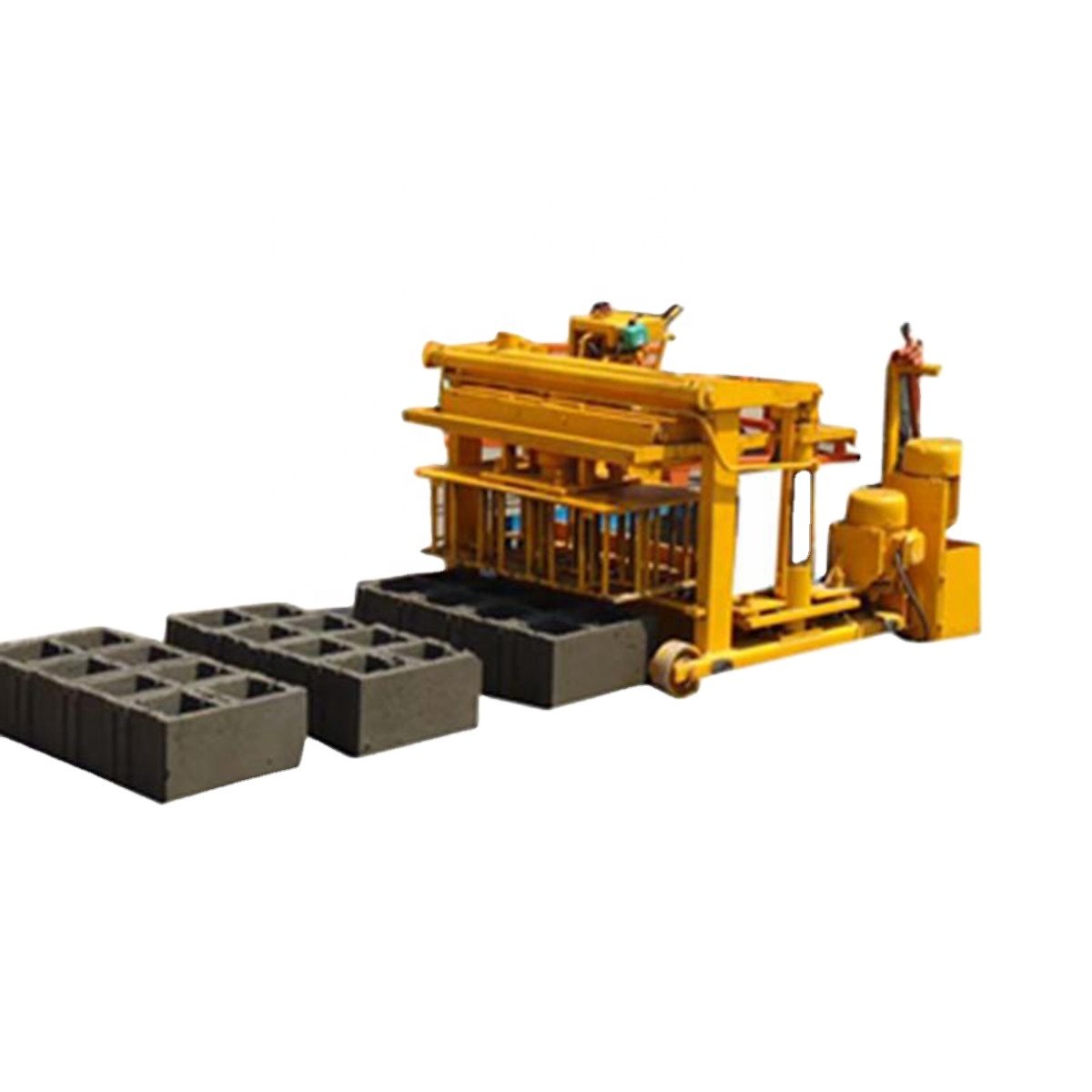 cheap manual hydraulic ciment cinder hollow paver block laying maker machine brick making machinery