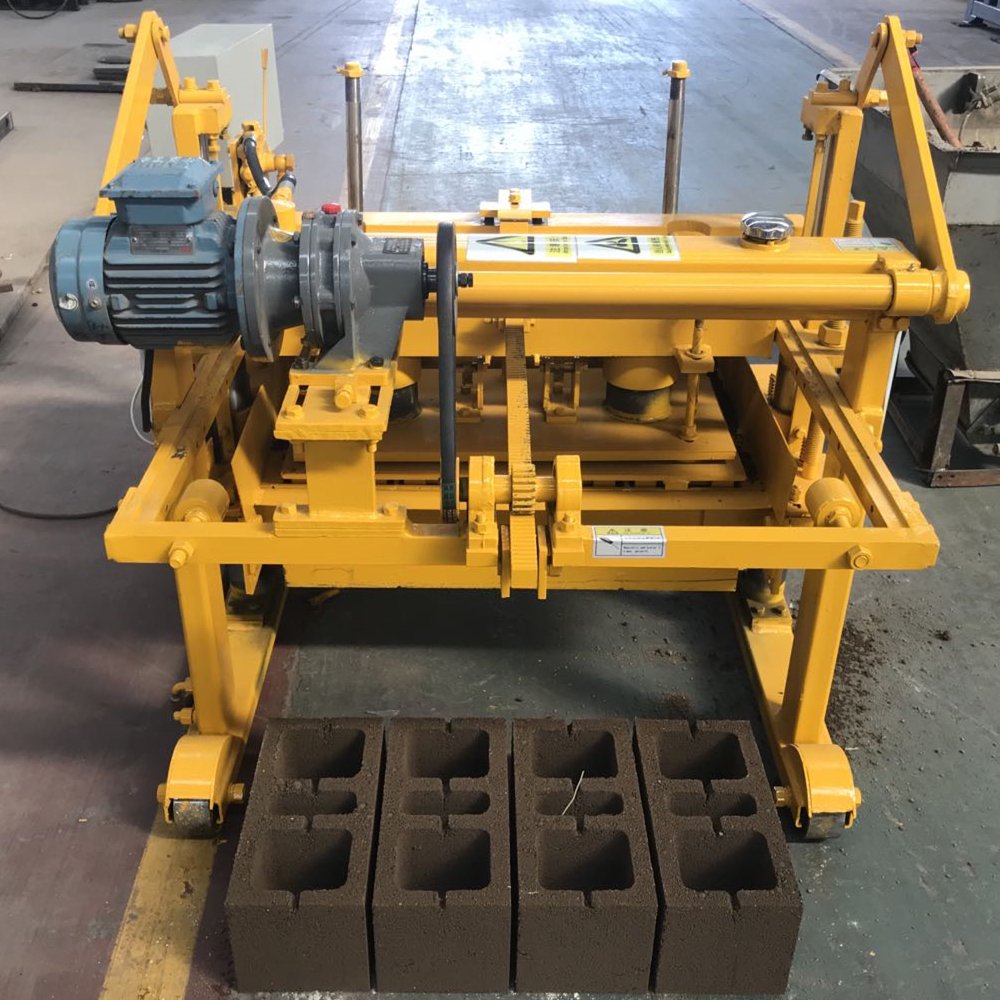cheap manual hydraulic ciment cinder hollow paver block laying maker machine brick making machinery