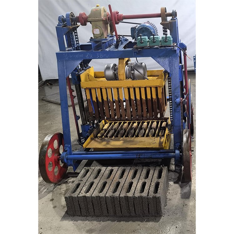 Small Manual Semi Automatic Mobile Interlocking Paving Brick Making Machinery Cement Concrete Hollow Block Making Machine