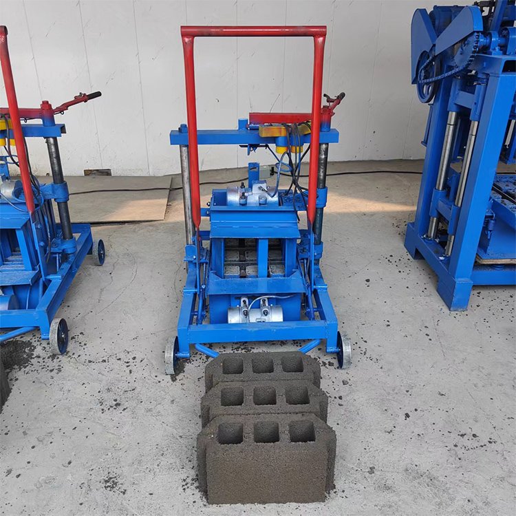 Small Manual Semi Automatic Mobile Interlocking Paving Brick Making Machinery Cement Concrete Hollow Block Making Machine