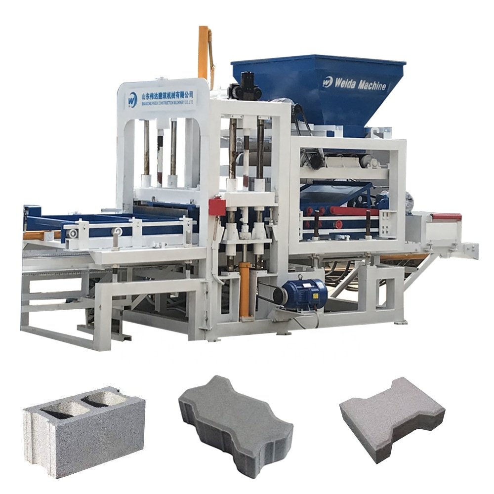 Interlocking cement block maker machine hollow concrete block moulding brick making machinery