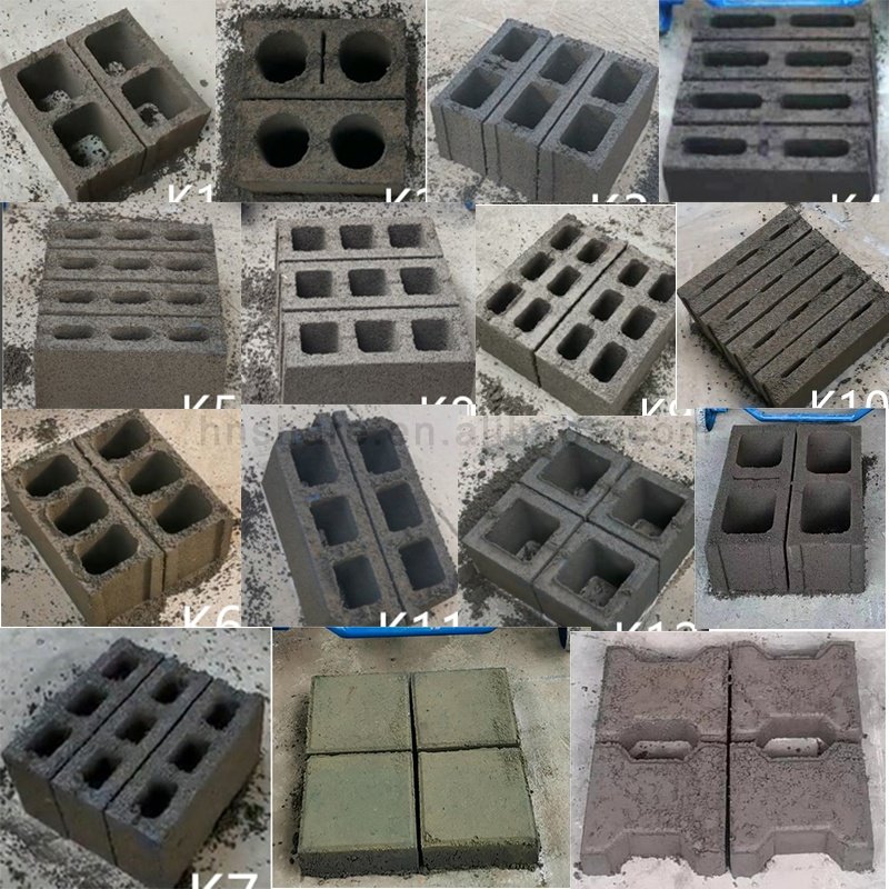 Semi-Automatic Concrete Block Making Machine Hollow Brick Machine Manual Block Making Machine
