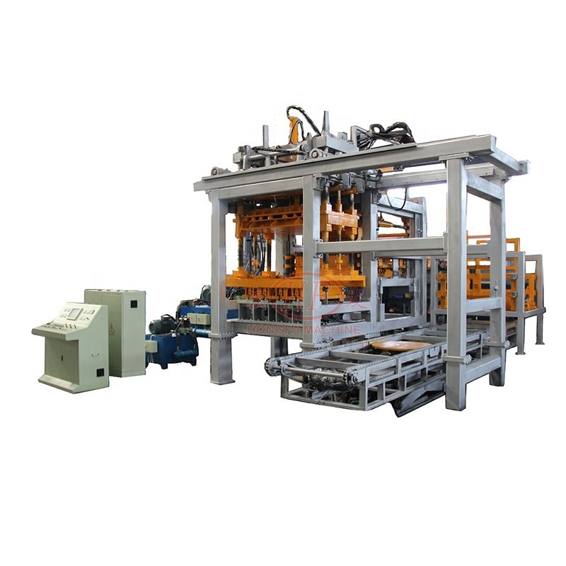 HFMT12 Pallet Free/Non-pallet Hydraulic Pressure Vibration Concrete Block/Brick Making Machine no need pallets to production