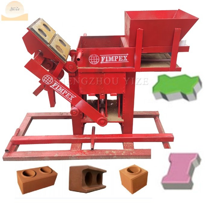 Small paving block mud clay brick making machinery price in india srilanka manual clay interlocking brick making machine