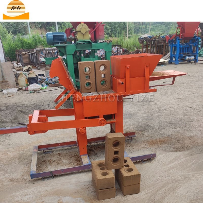 Small paving block mud clay brick making machinery price in india srilanka manual clay interlocking brick making machine