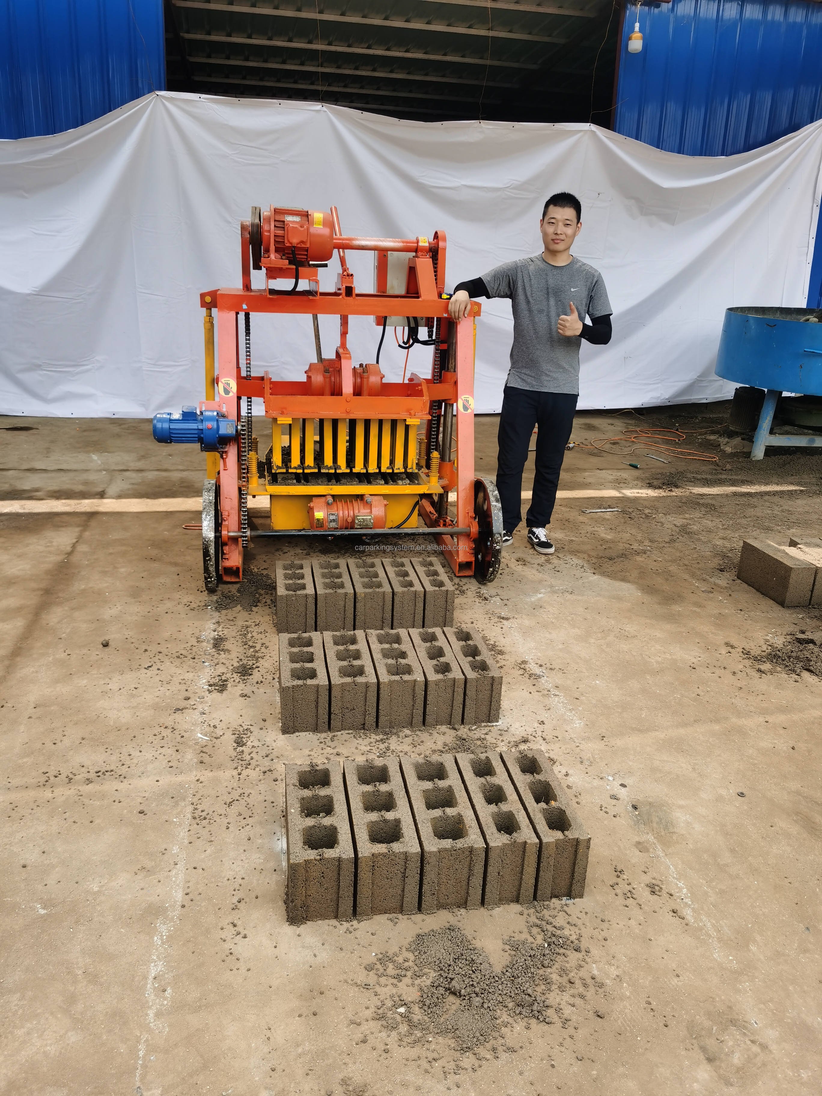 KAIQIAN QTM4-30B Factory supplier egg laying concrete block making machine manual movable cement sand brick making machinery
