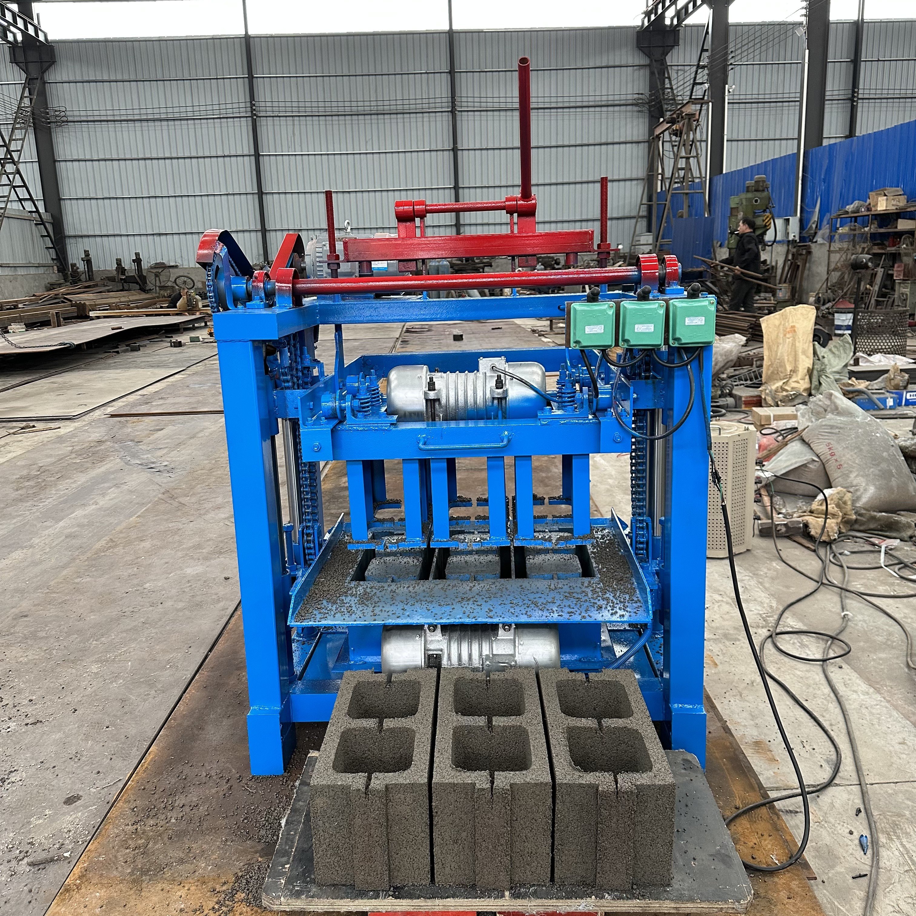 block laying soil brick making machine price concrete block machine manual press brick qmr2-40