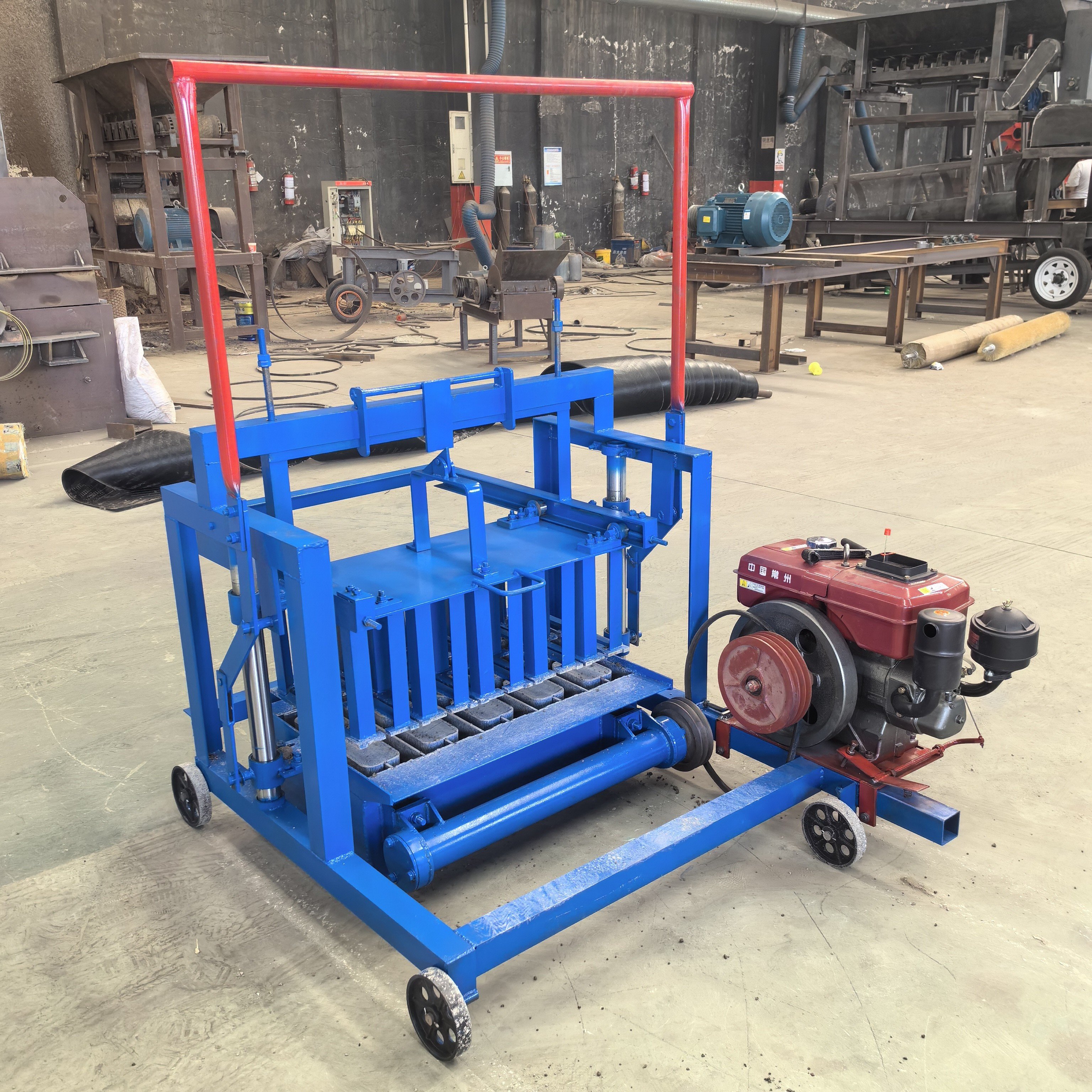 Diesel engine cylinder block and mobile fly ash brick making machine Diesel block making machine Automatic brick making machine