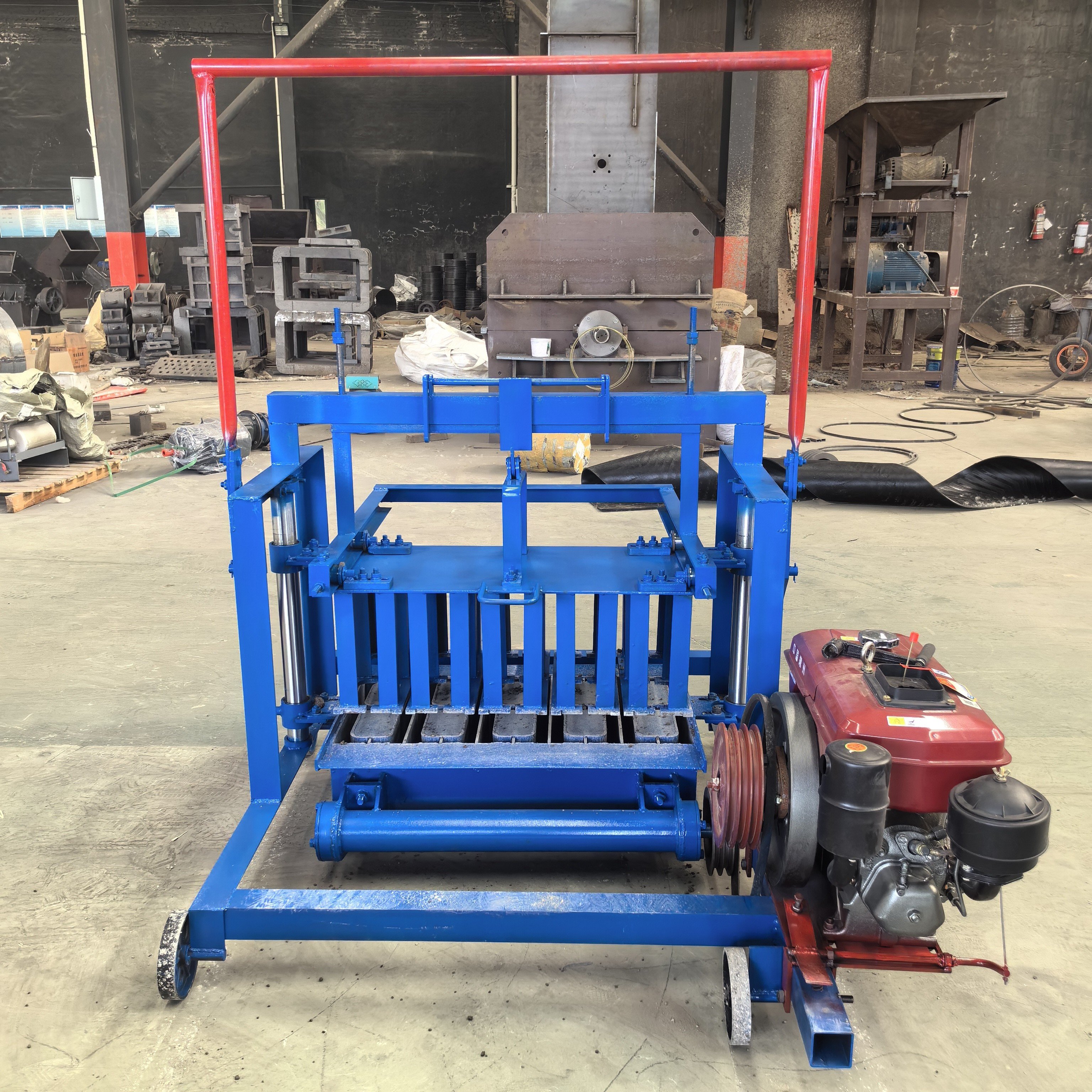 Diesel engine cylinder block and mobile fly ash brick making machine Diesel block making machine Automatic brick making machine