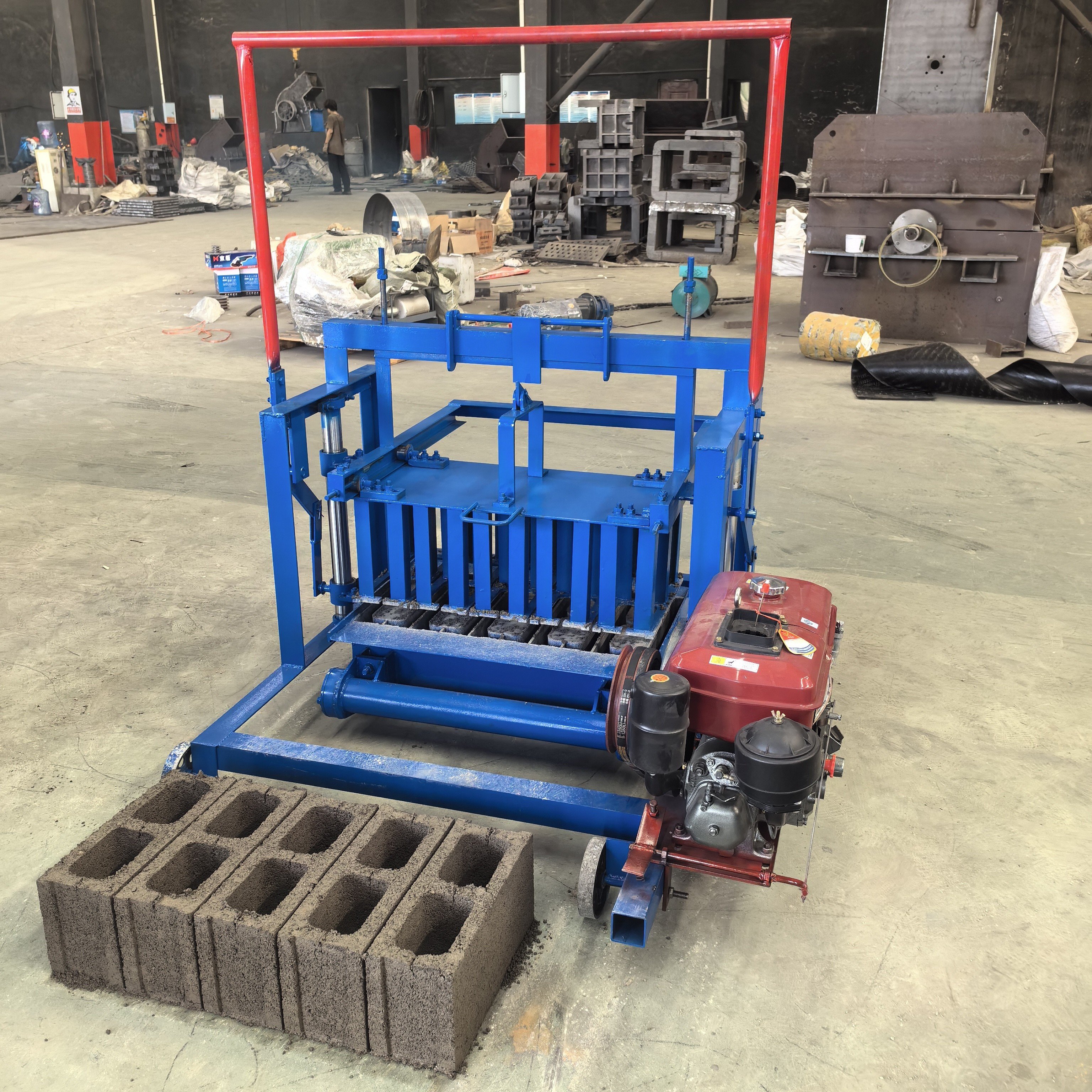 Diesel engine cylinder block and mobile fly ash brick making machine Diesel block making machine Automatic brick making machine