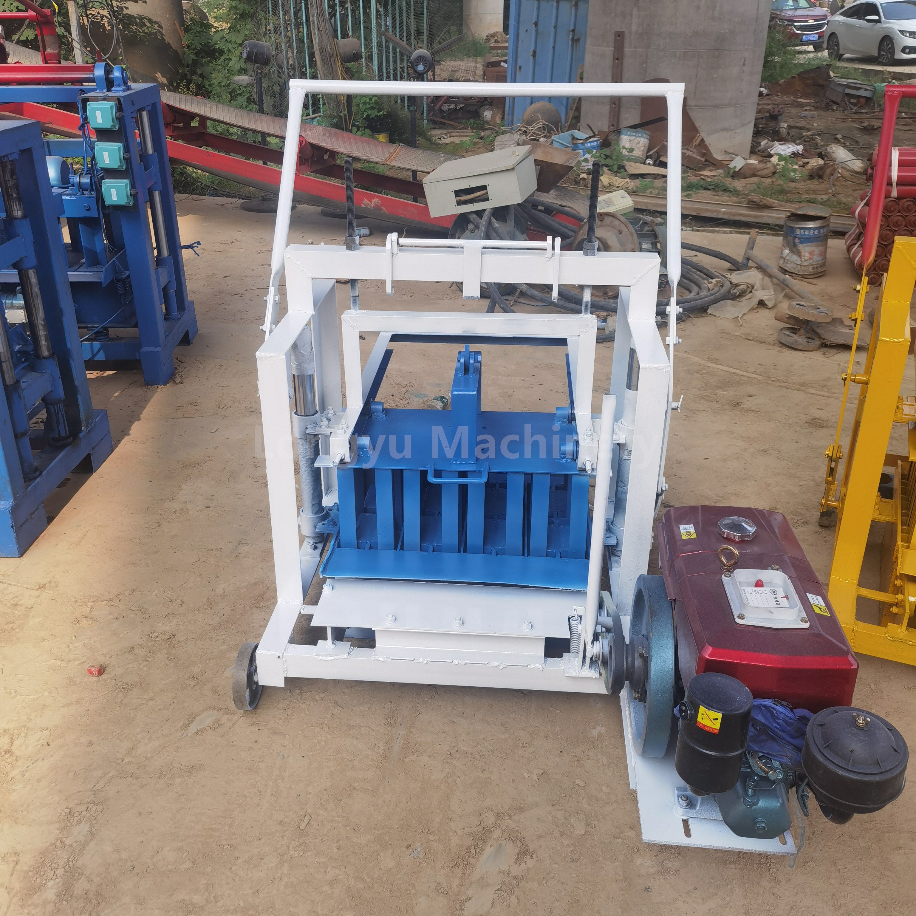 diesel engine concrete block cement hollow brick maker machine concrete brick making machinery in papua new guinea