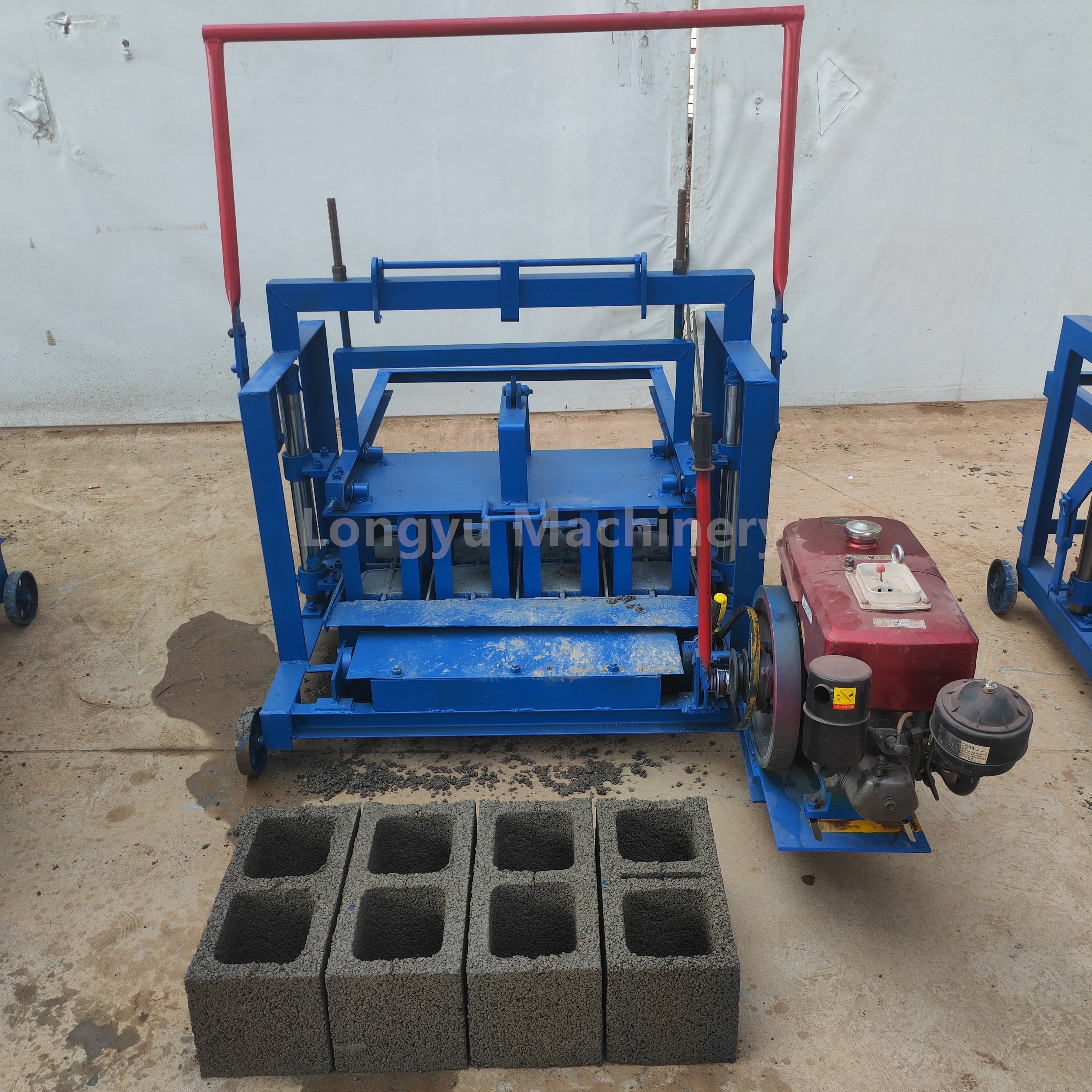 diesel engine concrete block cement hollow brick maker machine concrete brick making machinery in papua new guinea