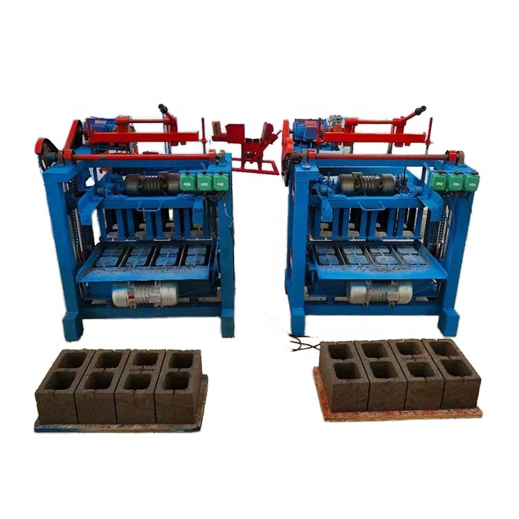 Household small concrete cement hollow block brick making machine