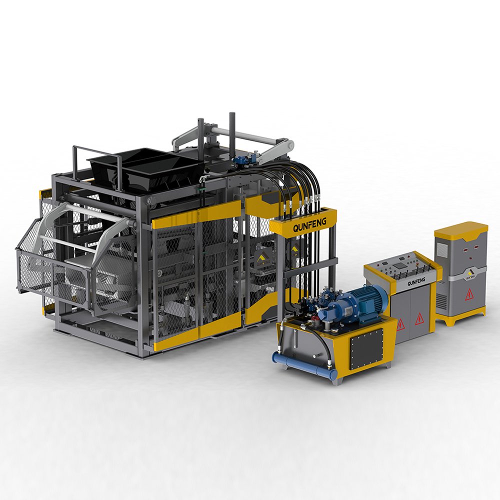 QFT12-15 block making machine Permeable bricks Pavement bricks qunfeng brick making machine hot selling