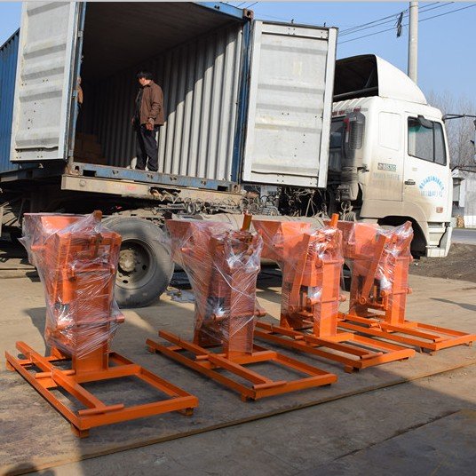 low price QMR2-40 Manual Double Mud Clay Interlocking Bricks Making Machine