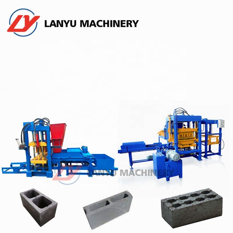 Sudan moving hollow concrete brick machine/qtj4-40 block making machine cement