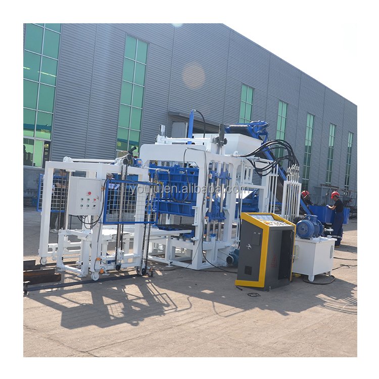 QT4-18 automatic hydraulic brick production equipment concrete cement column hollow paver interlock block Brick Making Machine