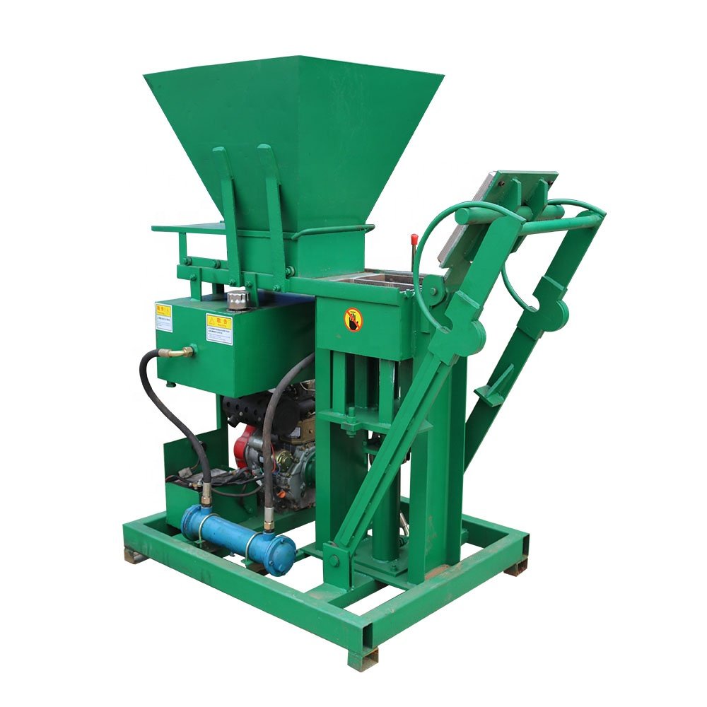 GL2-25 small clay mud soil earth interlocking bricks making machine for make interlock soil bricks