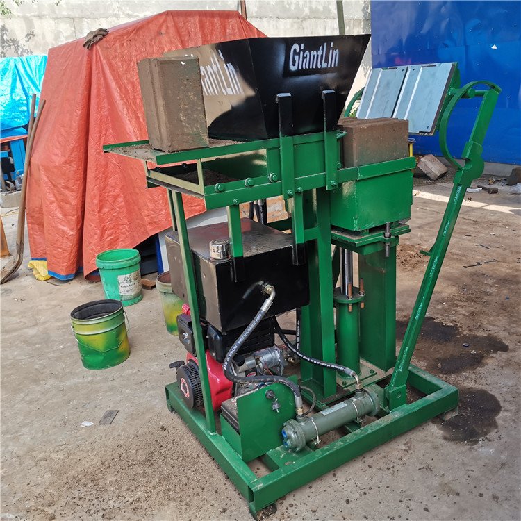 GL2-25 small clay mud soil earth interlocking bricks making machine for make interlock soil bricks
