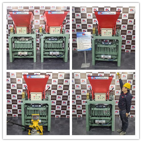 KX4-35B cement brick machine, producing 240-115-50mm long, wide and high standard bricks. Small Block Brick Molding Machine