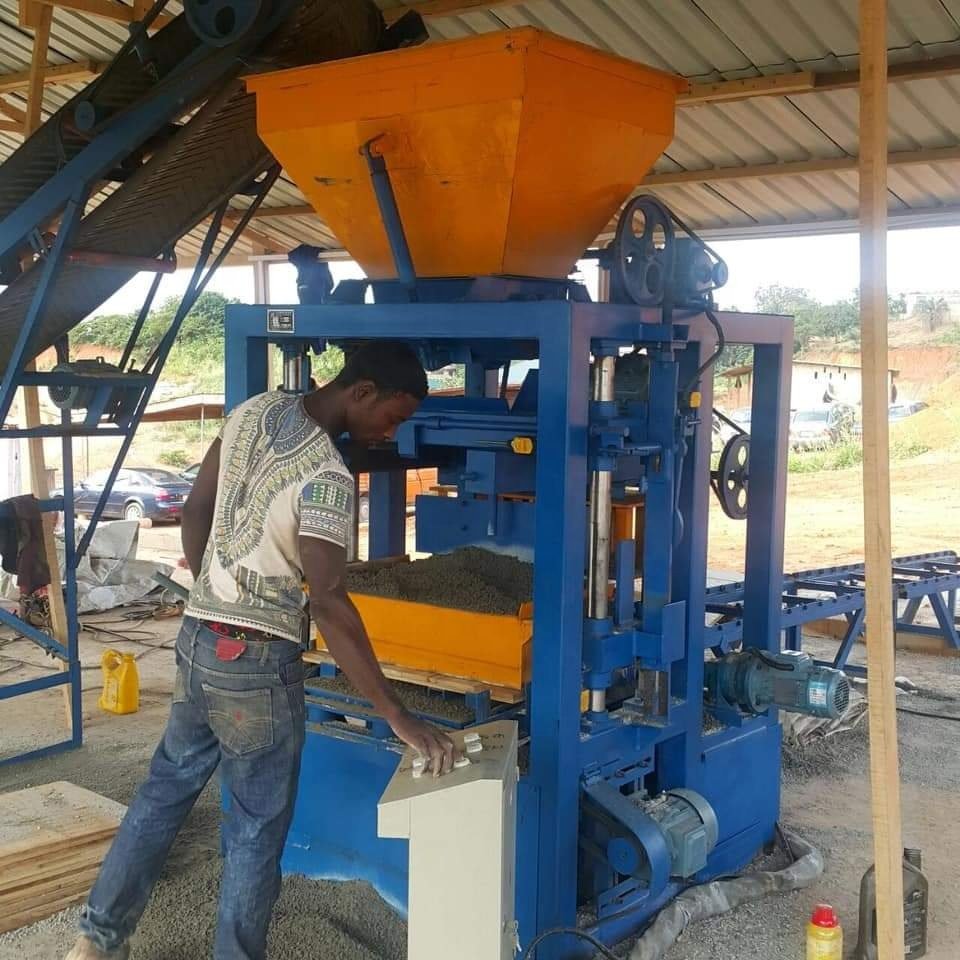 cheap manual cement concrete hollow color paver brick making machine semi automatic block machinery from China