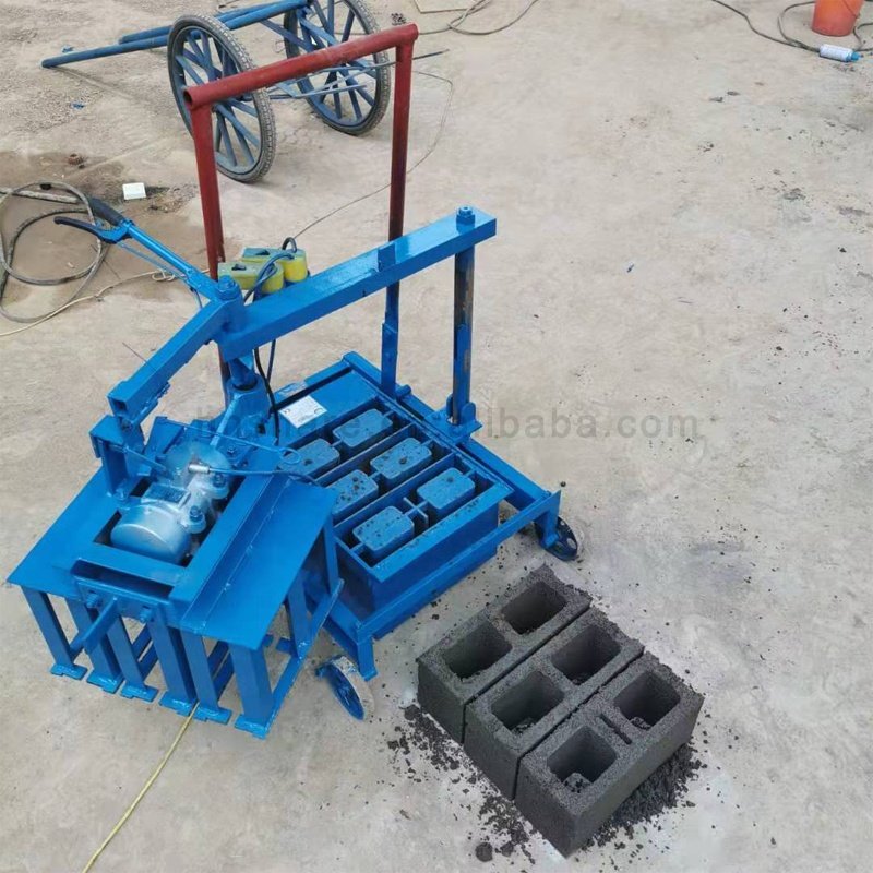 Manual Cement Brick Making Machine Small Mobile Hollow Block Making Machine Price