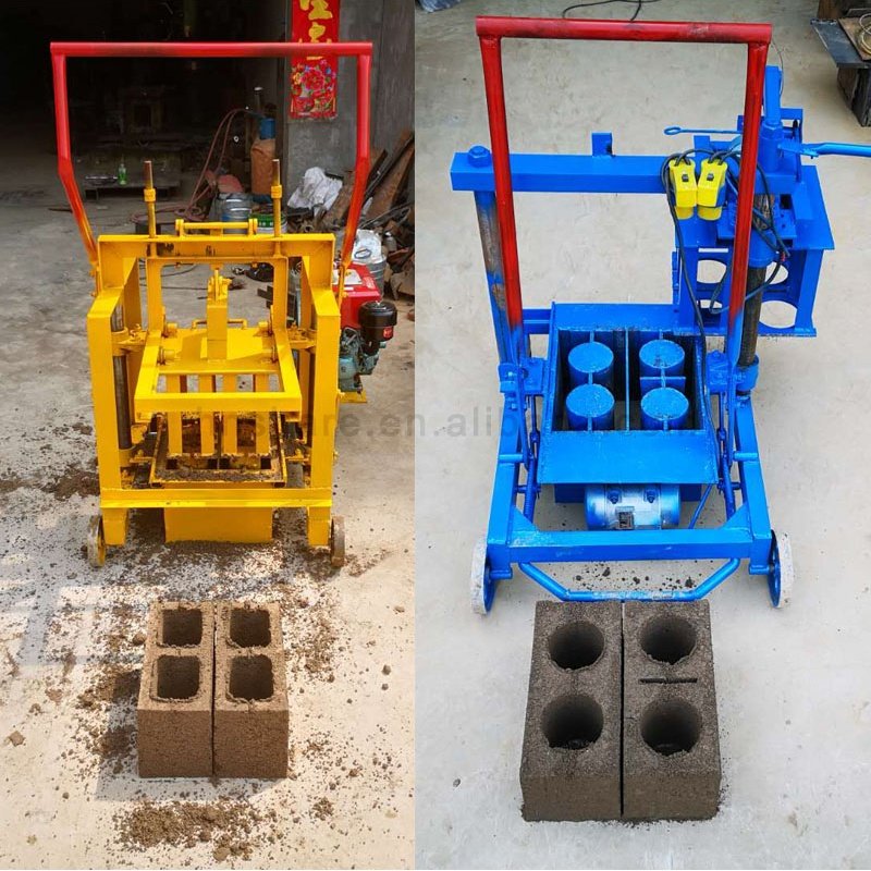 Manual Cement Brick Making Machine Small Mobile Hollow Block Making Machine Price