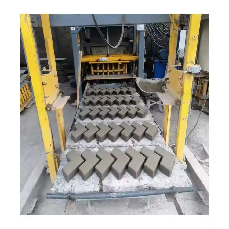 QT4-15 cement brick machine fully automatic cement block bricks making machine pallet block