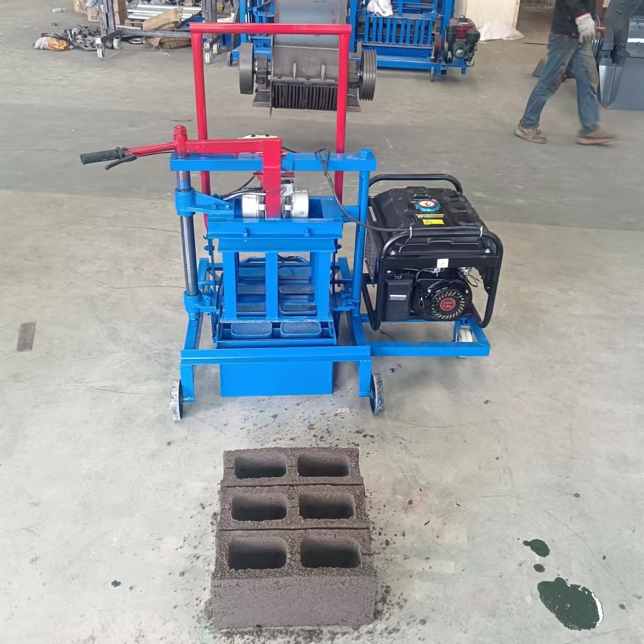 Small and Convenient Gasoline Engine Household Hollow Brick Machine Simple Operation Brick Making Machinery
