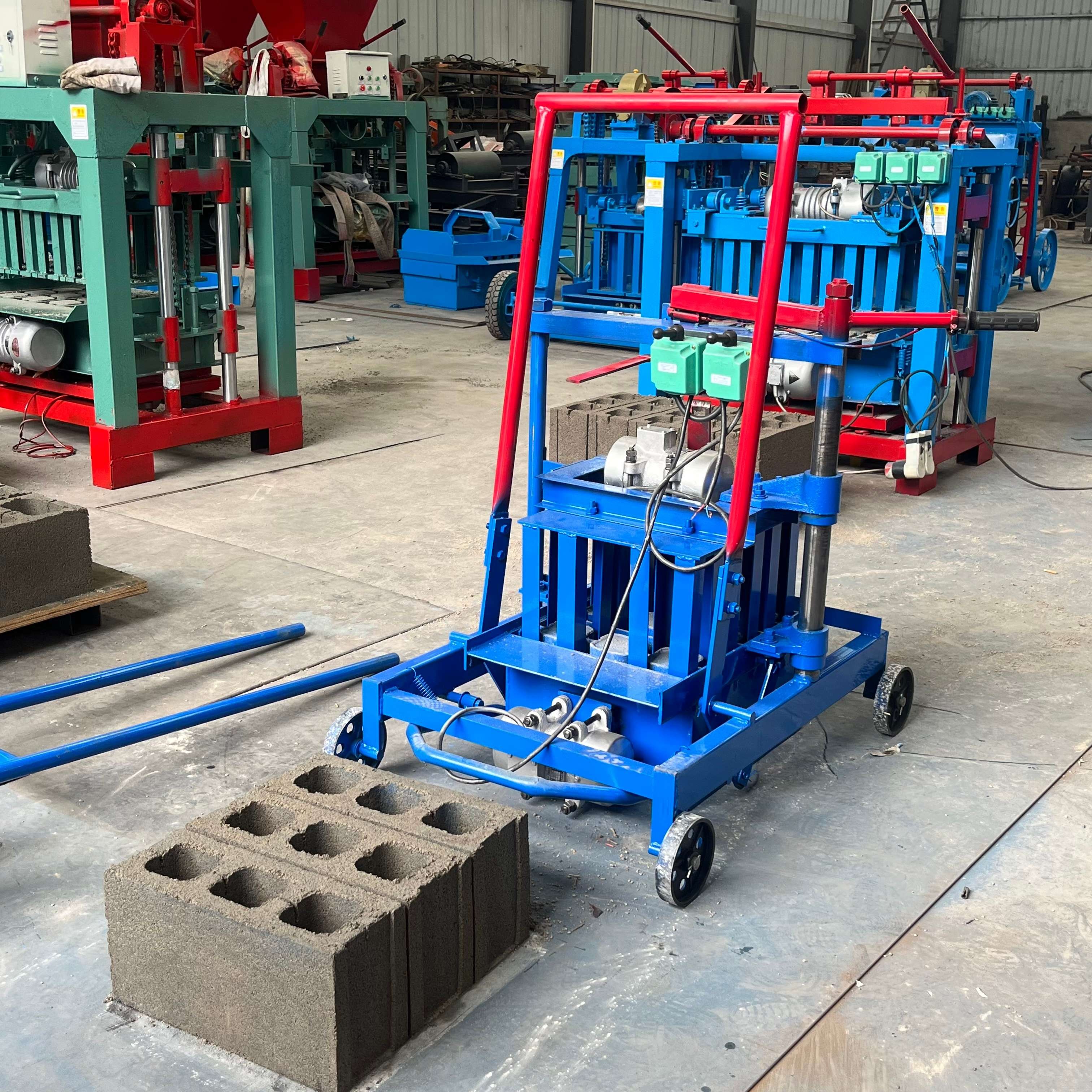 Small and Convenient Gasoline Engine Household Hollow Brick Machine Simple Operation Brick Making Machinery