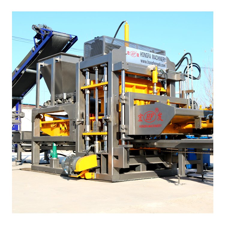 Hongfa construction QT6-15 concrete brick making machinery cement hollow block equipment production line pavement device